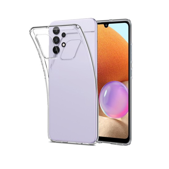 Capa de Silicone com Cantos Dura para Samsung Galaxy A32 4g Transparente